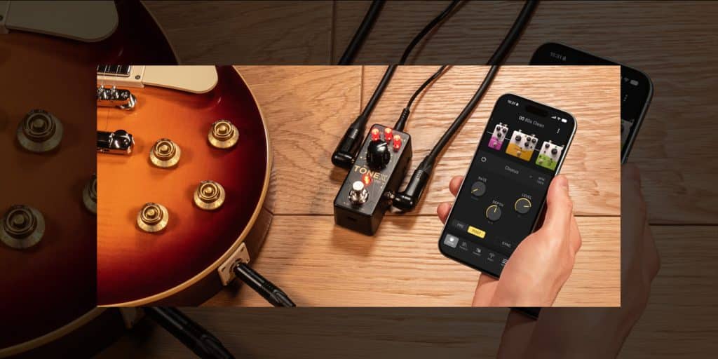 IK-Multimedia-Announces-TONEX-ONE+-1600px IK Multimedia Announces TONEX ONE+, Adding Wireless Mobile Control via TONEX Control App and MIDI to Its Ultra-Compact Pedal