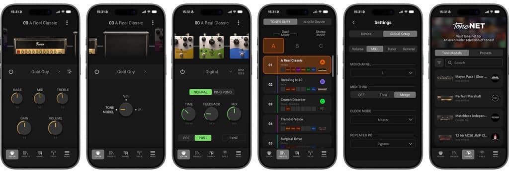 IK Multimedia - TONEX ONE+ - screens