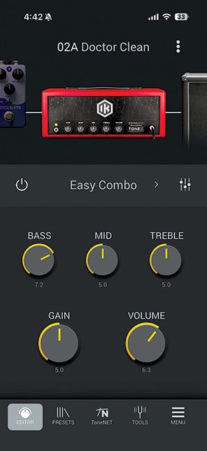 IK TONEX Plug - mobile screen editor