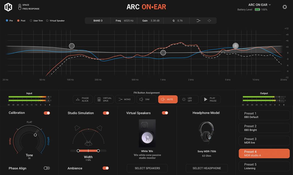 ARC ON EAR SW 02 FreqResponse View