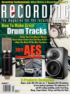 RECORDING Magazine Cover January 2012