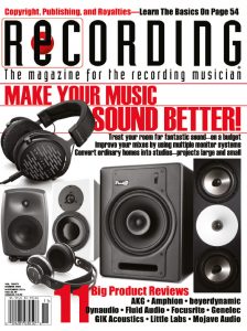 RECORDING Magazine Cover November 2016