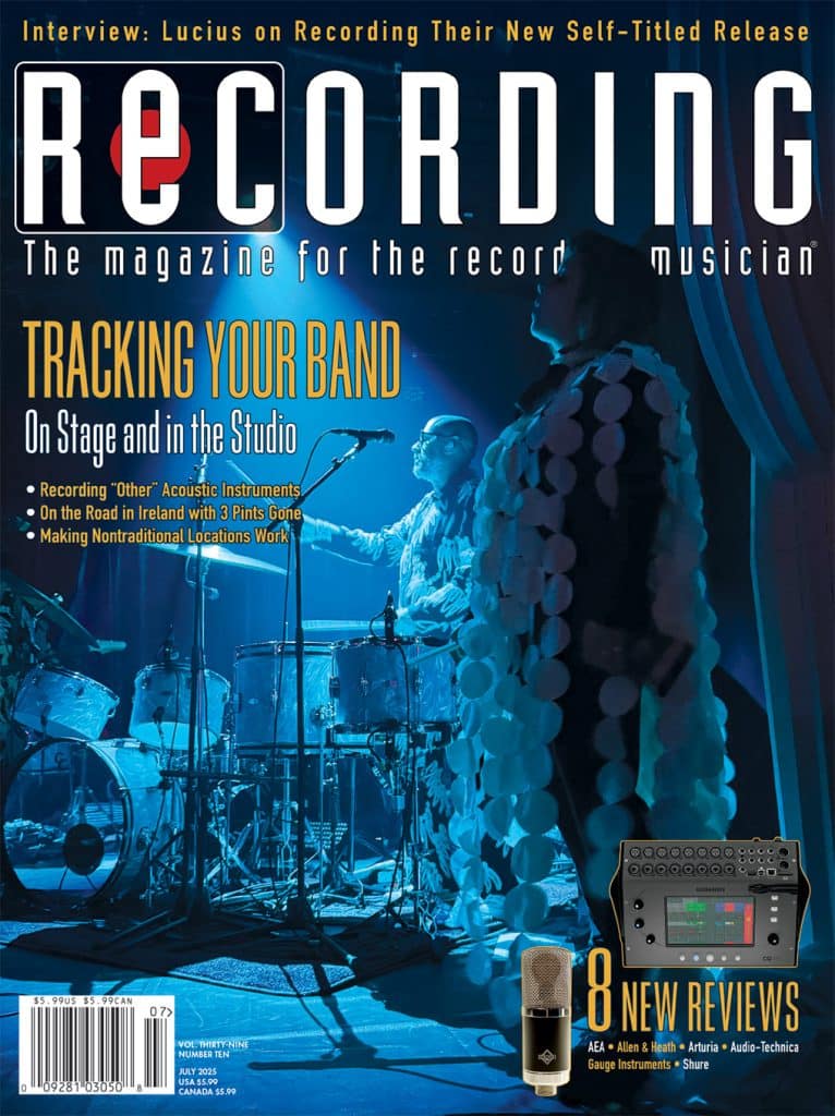 RECORDING Magazine Cover - July 2025