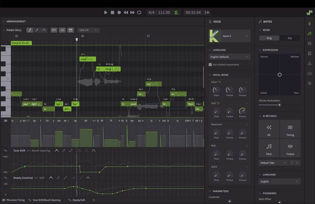 Synthesizer V Studio 2 Pro - New Features Screen