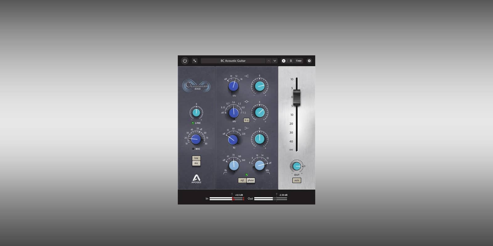 Apogee Electronics Clearmountain’s 8068 Plugin